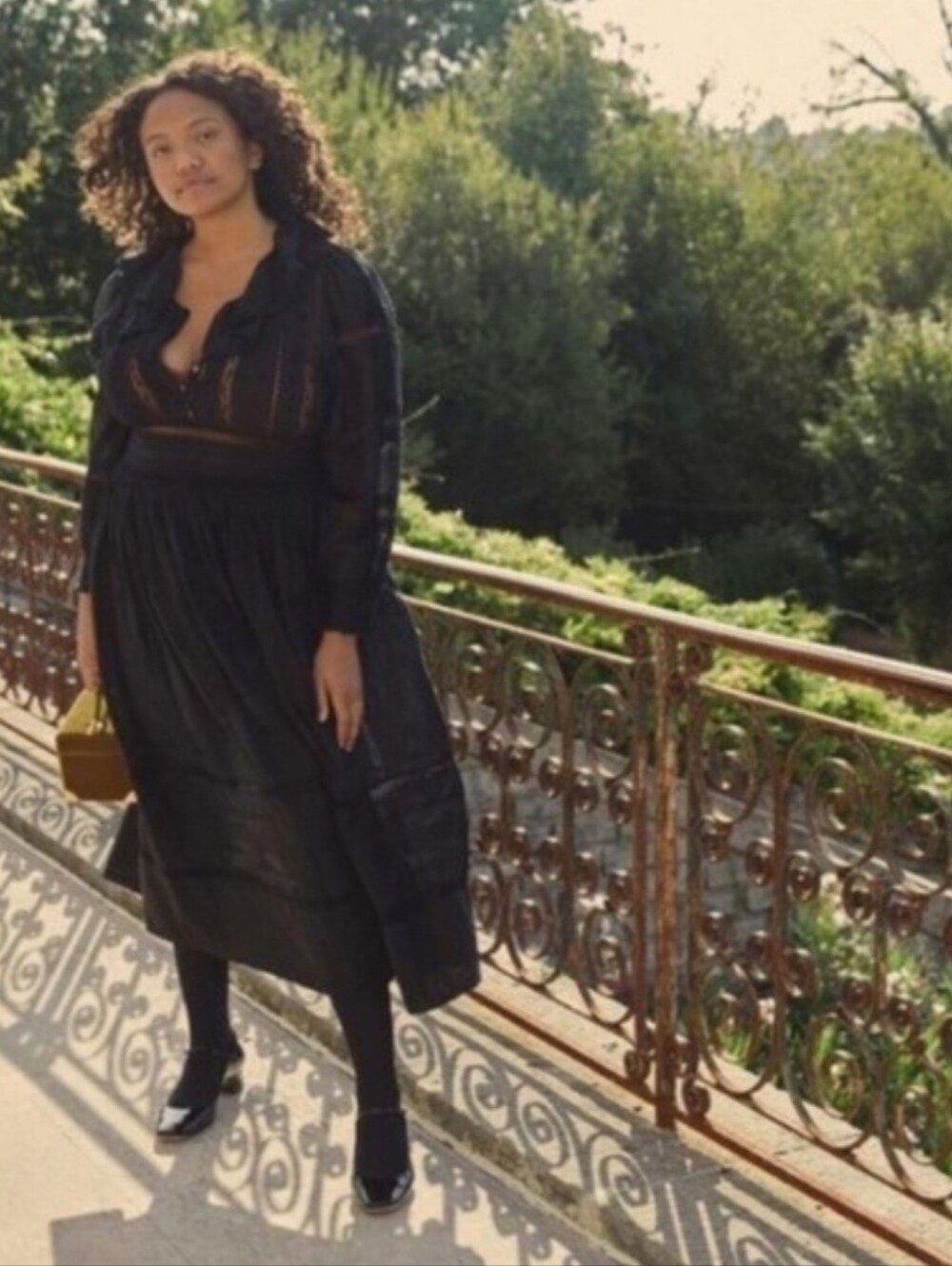 "DÔEN NWT Black Marla Dress Maxi Midi Heirloom Victorian Ruffle Size XL - Picture 13 of 16